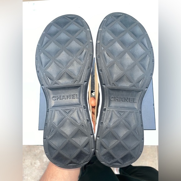 CHANEL Calfskin velvet trainers suede calfskin tpu sneaker G35617 Y53646 CC LOGO - Picture 9 of 16